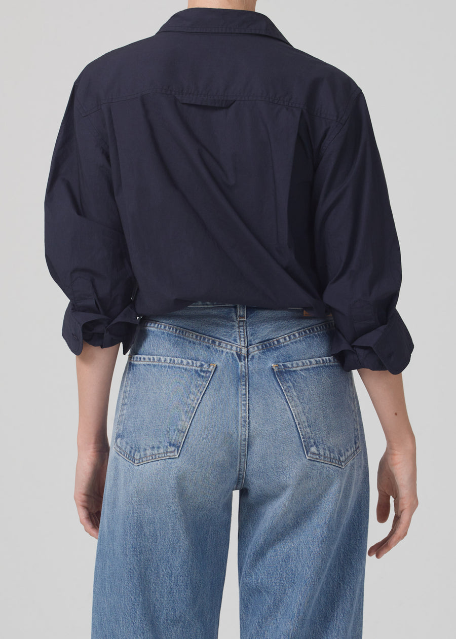 Citizens of Humanity Kayla Shrunken Shirt Navy