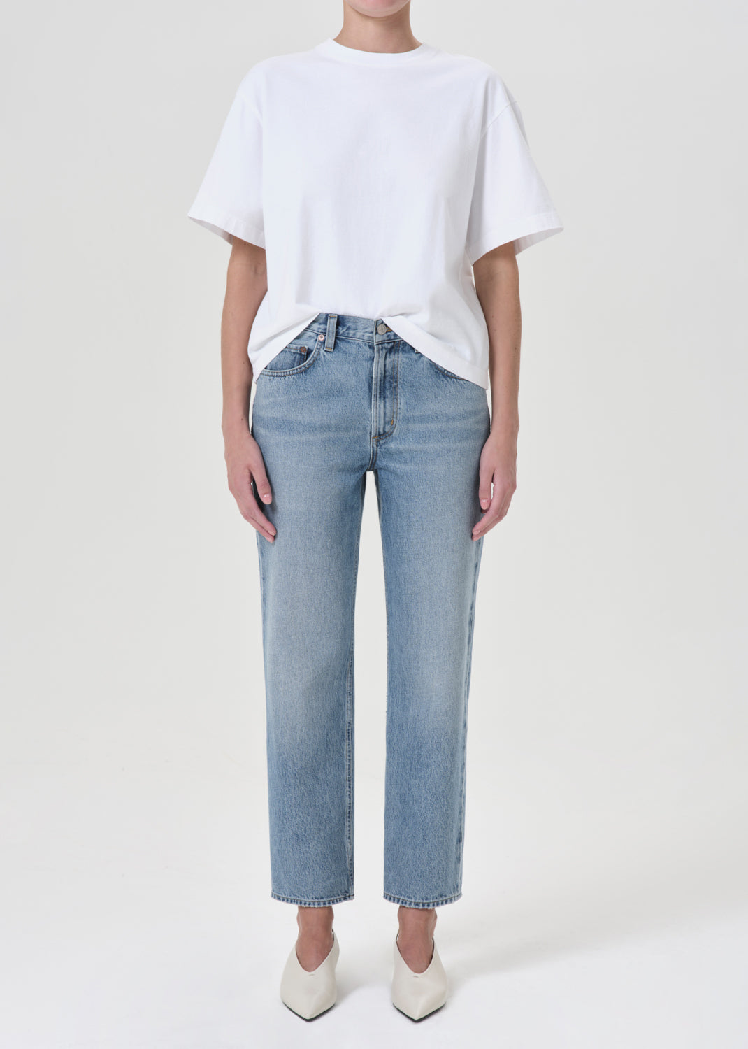 AGOLDE Valen Mid Rise Ankle Straight in Harmonic