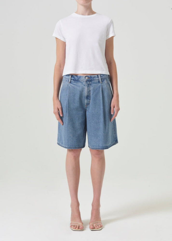 AGOLDE Adine Shrunken Tee White