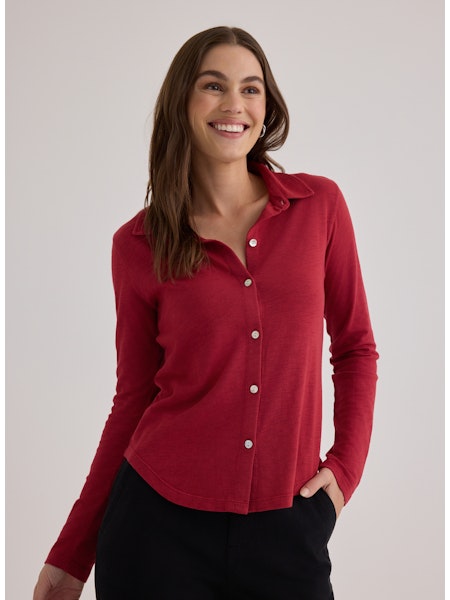 Bella Dahl Button Up Knit Top