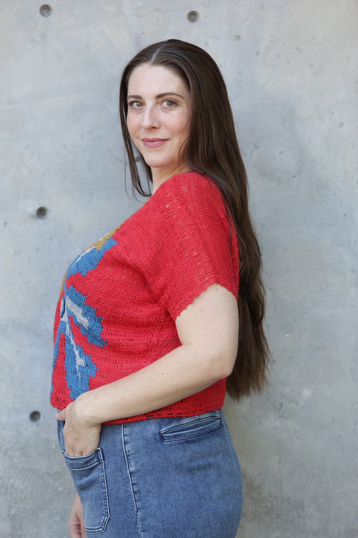 BEL KAZAN Yeva Top in  Cherry