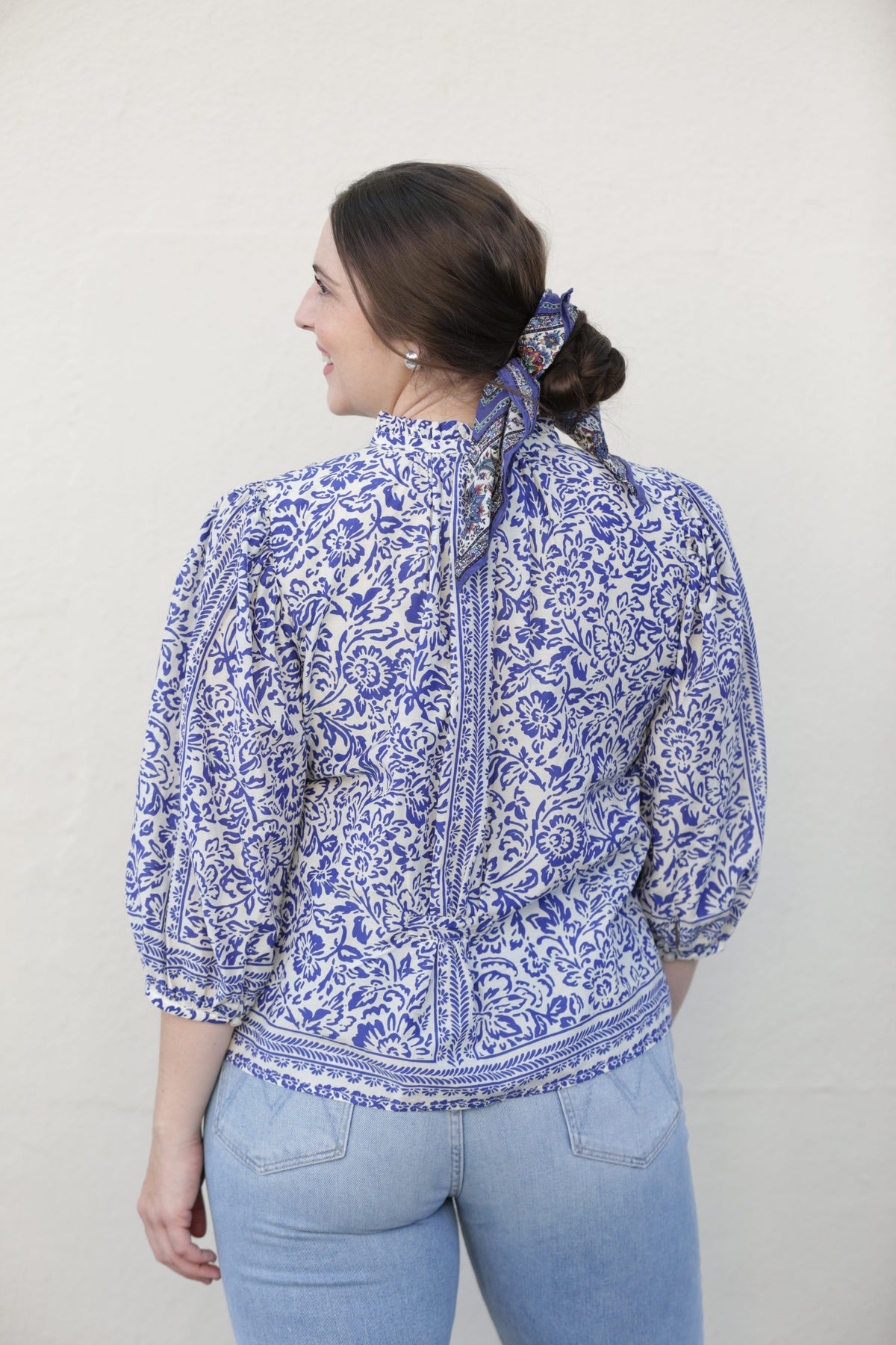 Birds of Paradis by Trovata Orly Blouse in Hydra Border