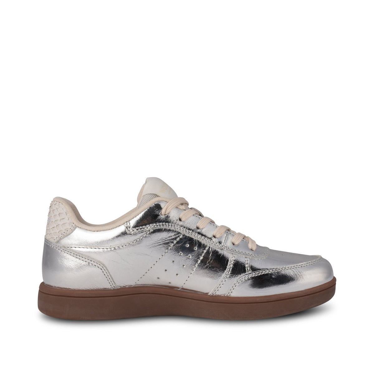 Woden Bjork Leather Sneaker Silver