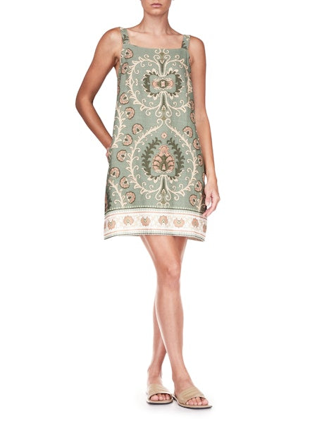 Sanctuary Tapestry Shift Dress in Mezzo Sage