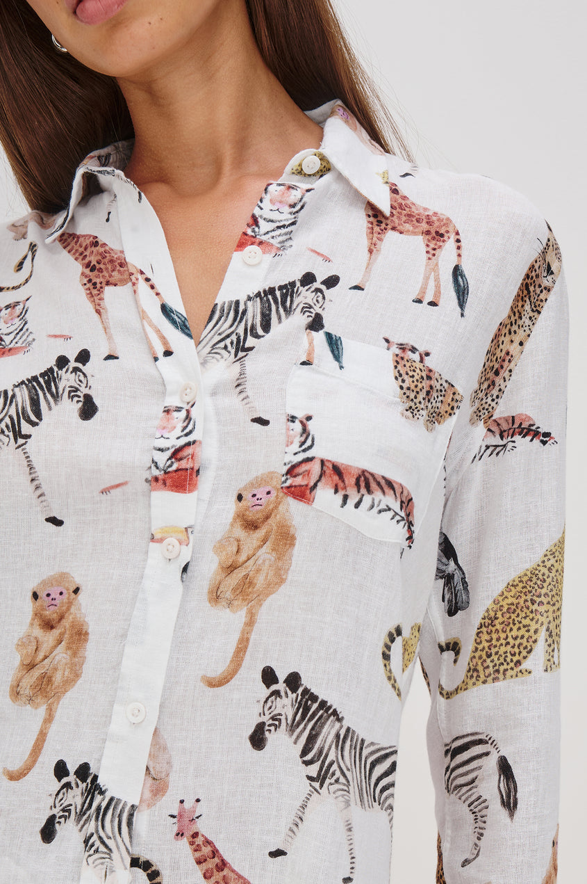 Rails Charli Button Down in Jungle Animals