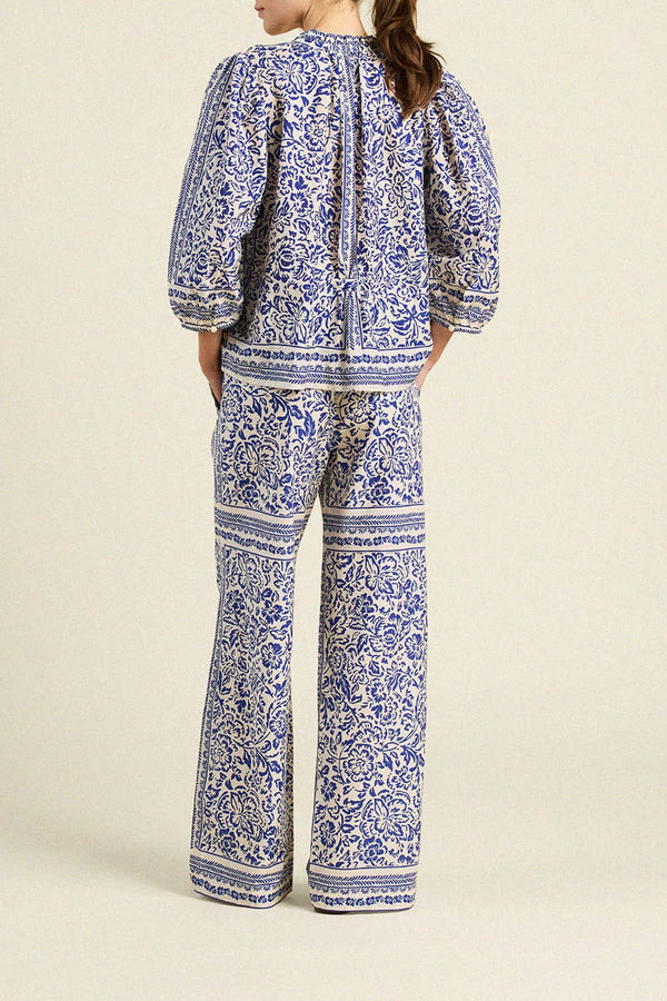 Birds of Paradis by Trovata Orly Blouse in Hydra Border