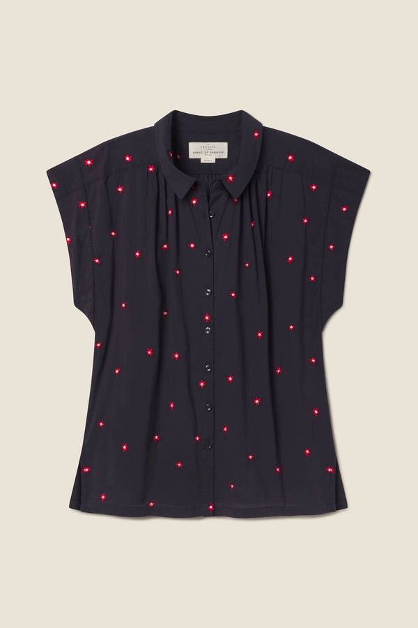 Birds of Paradis by Trovata Della Shirt in Daisy Dot