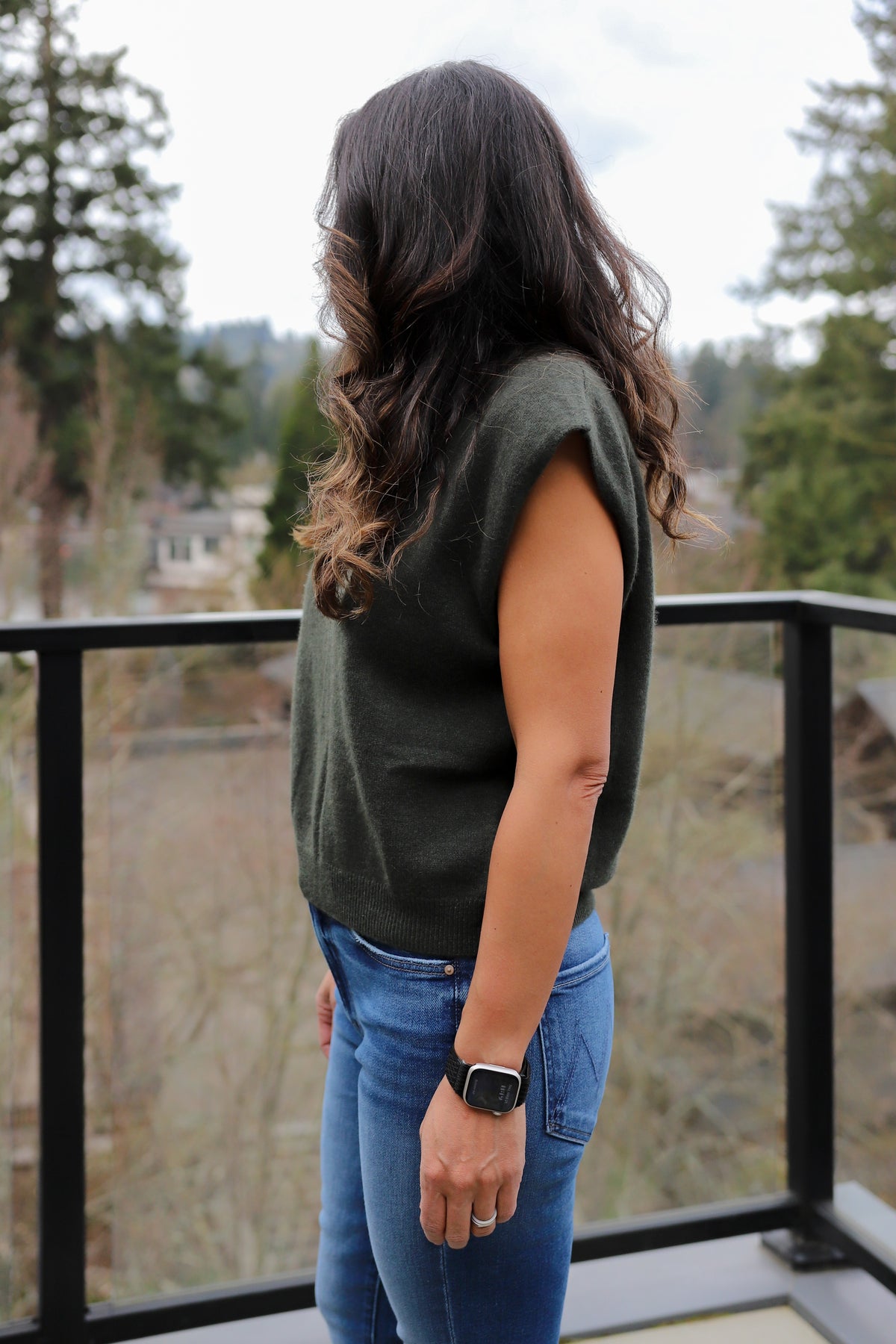 Colorush Lucca Crew Tank in Khaki