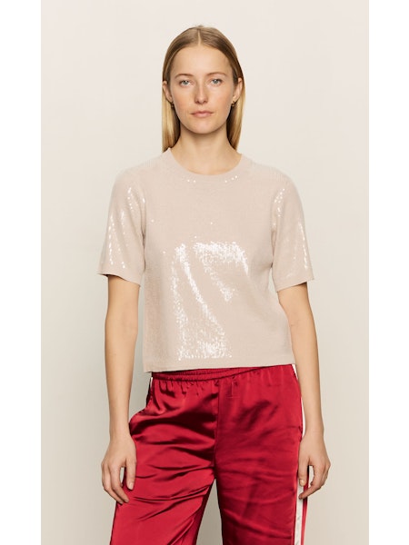 Sanctuary Sparkle Sequin Sweater Mother of Pearl