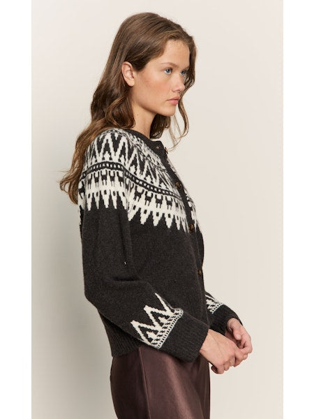 Sanctuary Fairisle Crew Neck Cardi