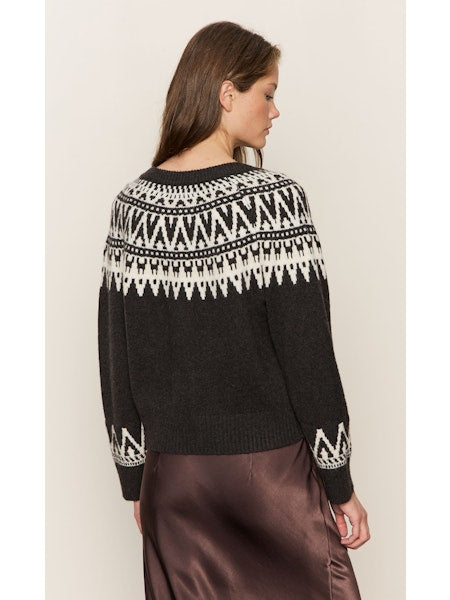 Sanctuary Fairisle Crew Neck Cardi