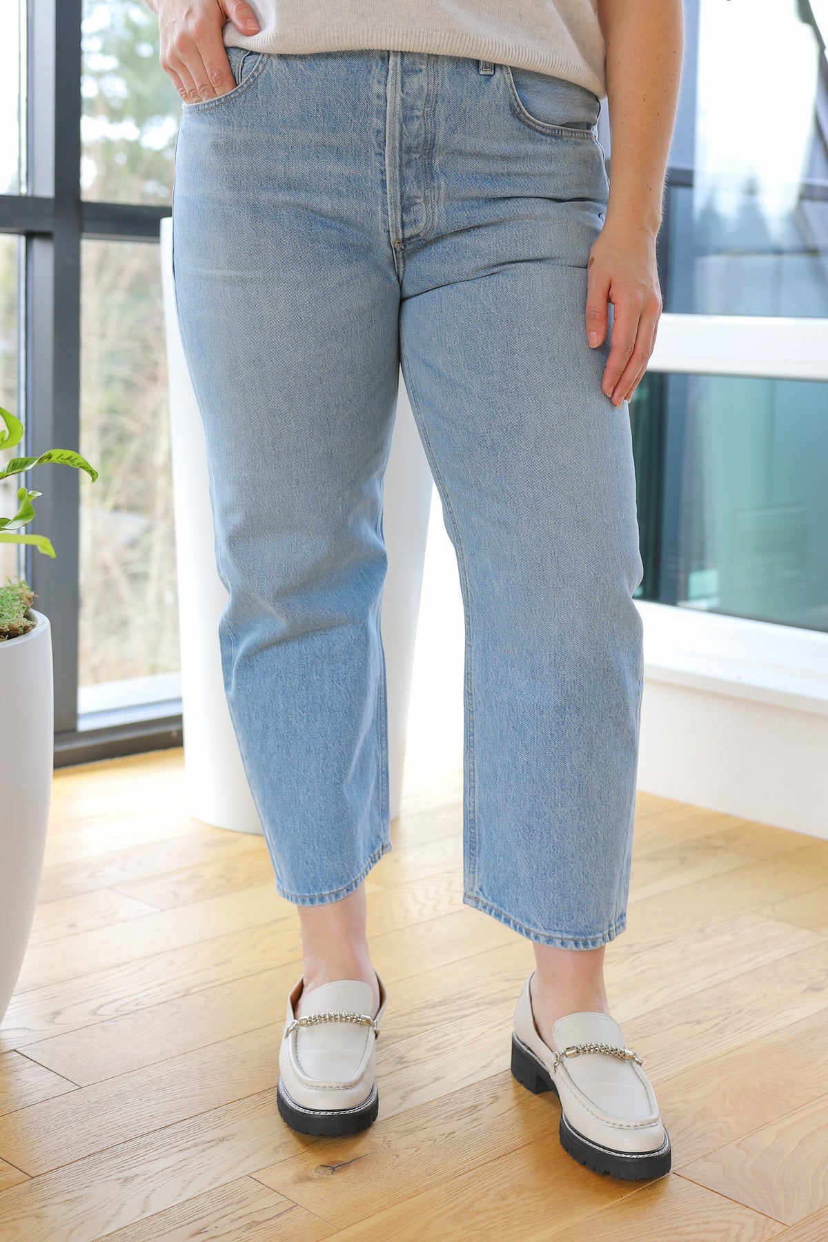 Citizens of Humanity Dahlia Bow Leg Baby Roll in Ribbon