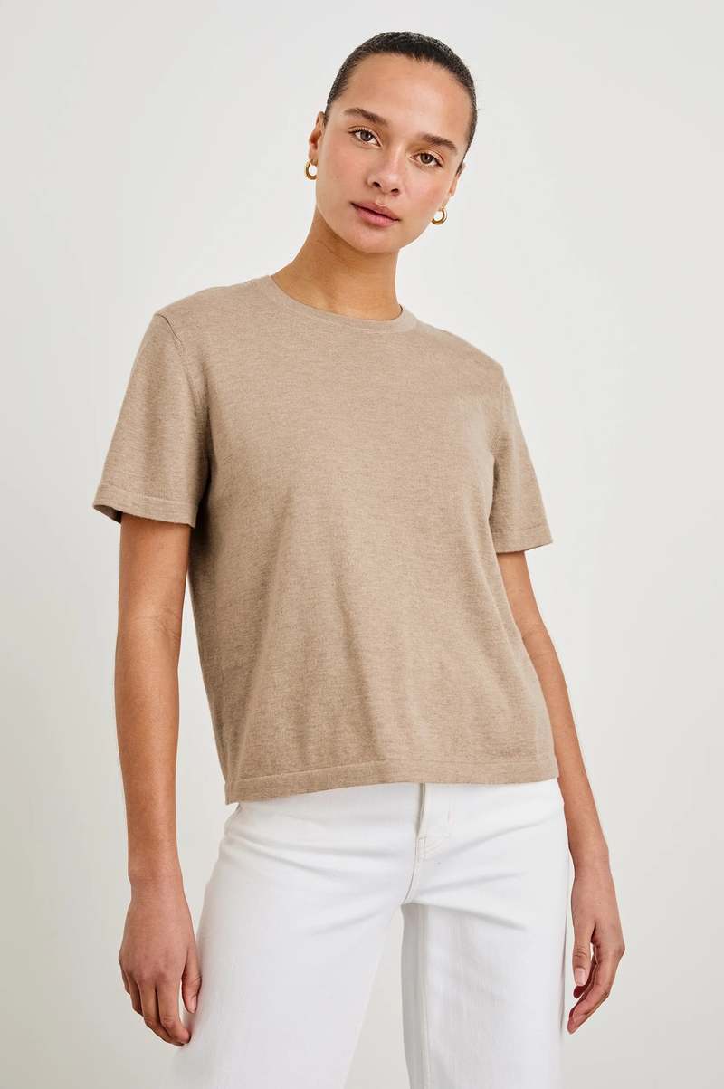Rails Cotton Cashmere T-Shirt Heather Oat