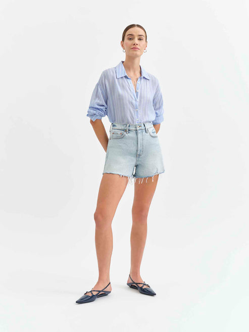 Daze Denim The Knockout Short in Splash Zone Vintage