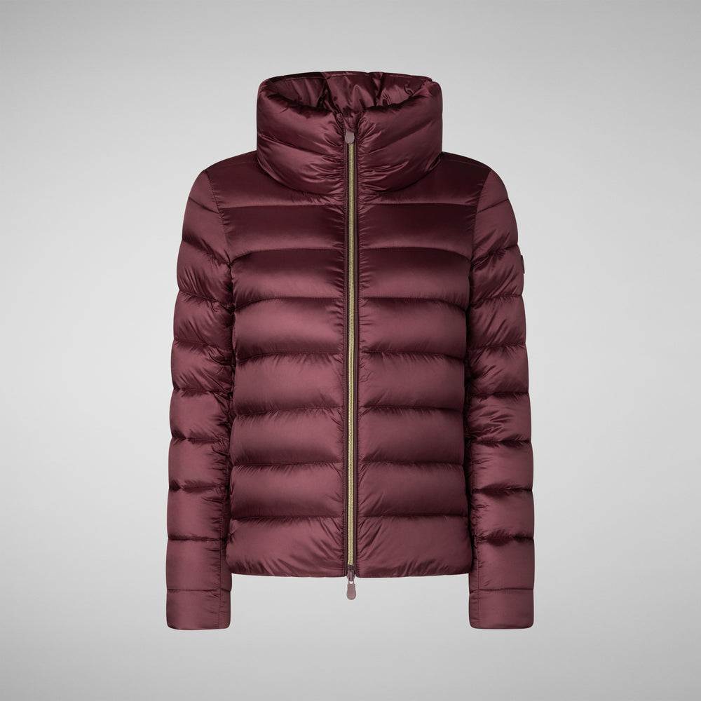 Save The Duck Lydia Jacket in Burgundy Black
