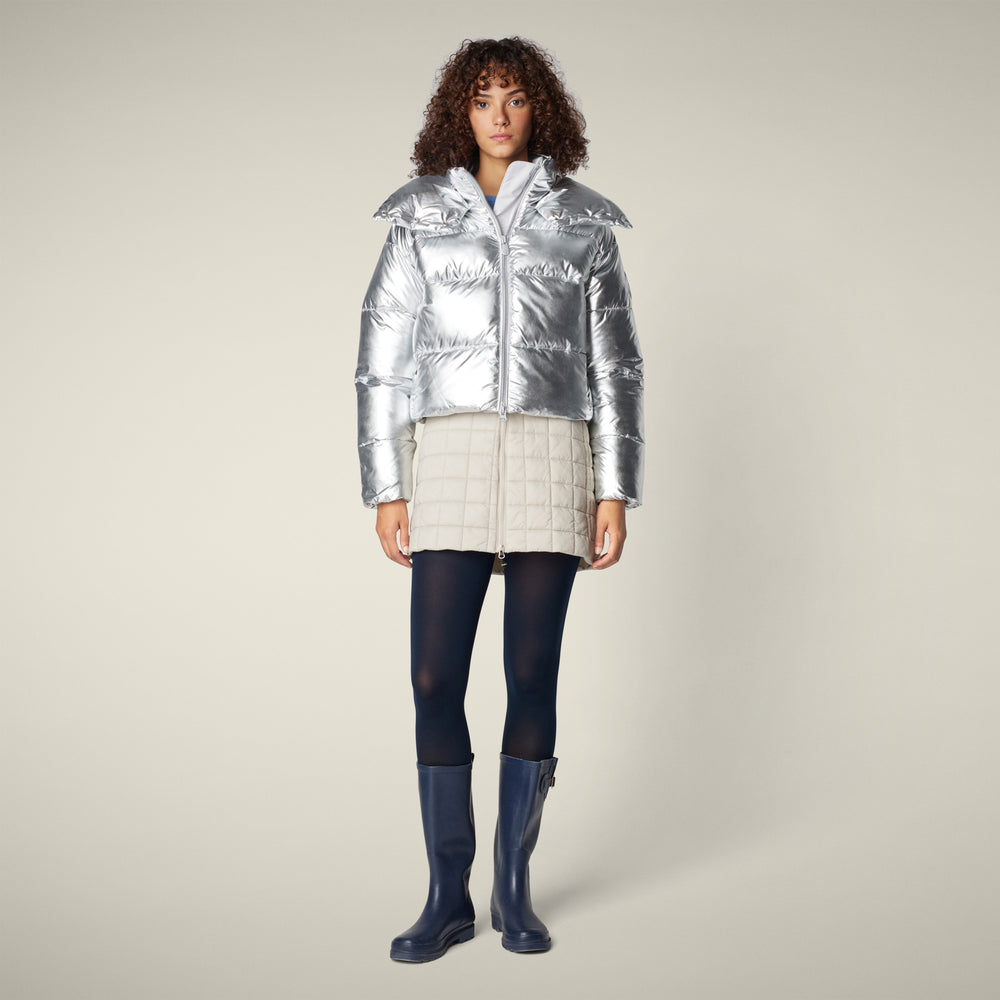 Save The Duck Giselle Puffer Coat in Silver