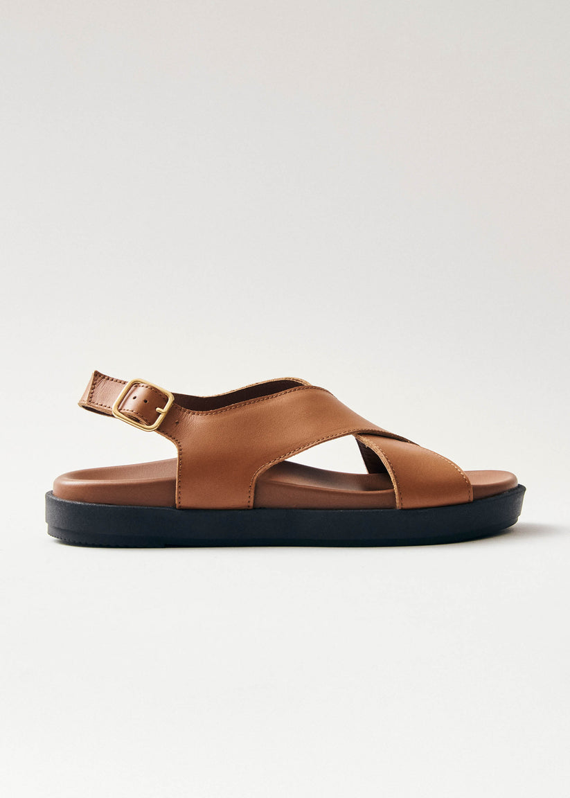 ALOHAS Nico Leather Sandals Tan