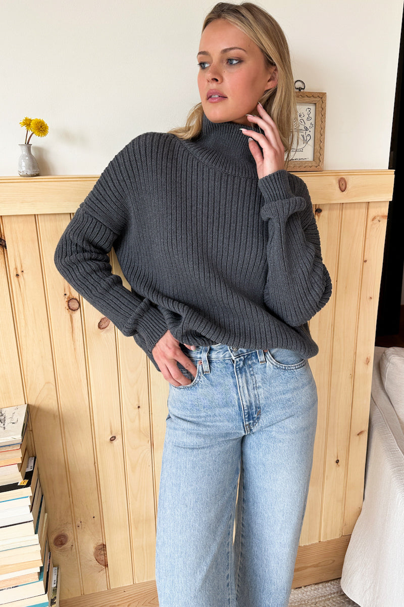 EMERSON FRY Carolyn Funnel Neck Sweater