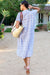 EMERSON FRY Francina Caftan in Blue Portrait Floral