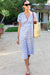 EMERSON FRY Francina Caftan in Blue Portrait Floral
