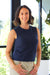 Faherty Sunwashed Slub Muscle Tank navy Blazer