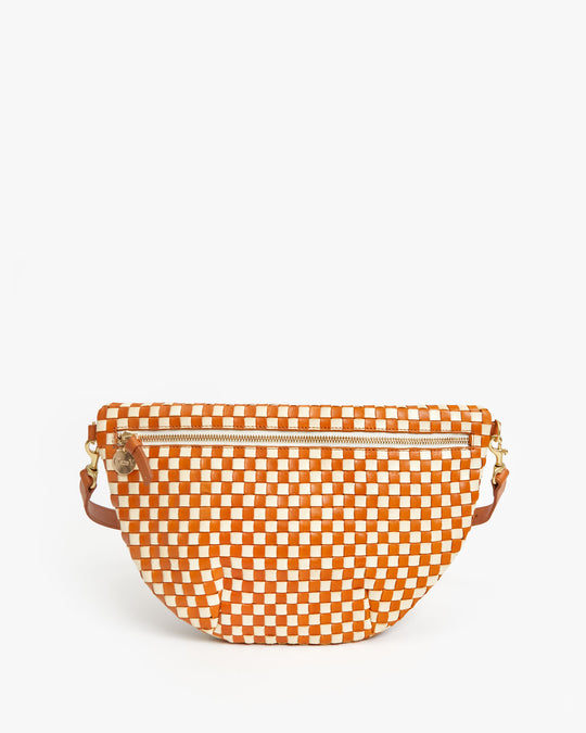 Clare V. Woven Checker Grande Fanny