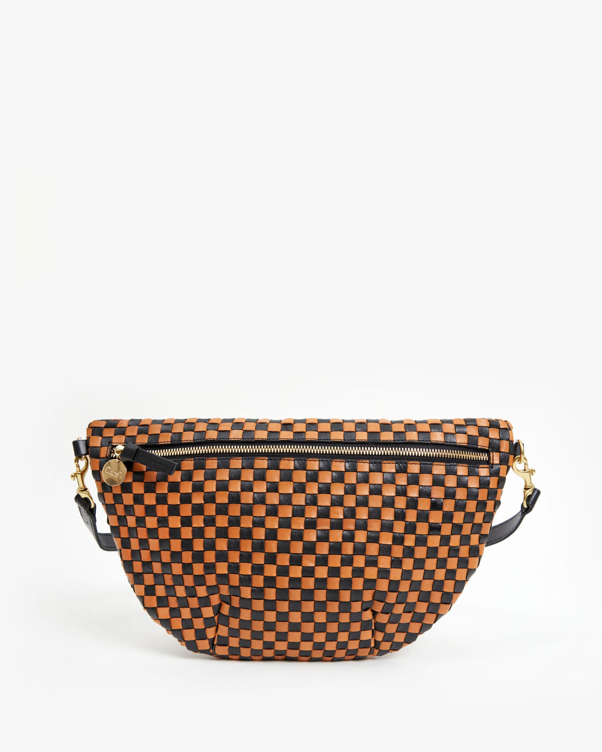 Clare V. Woven Checker Grande Fanny