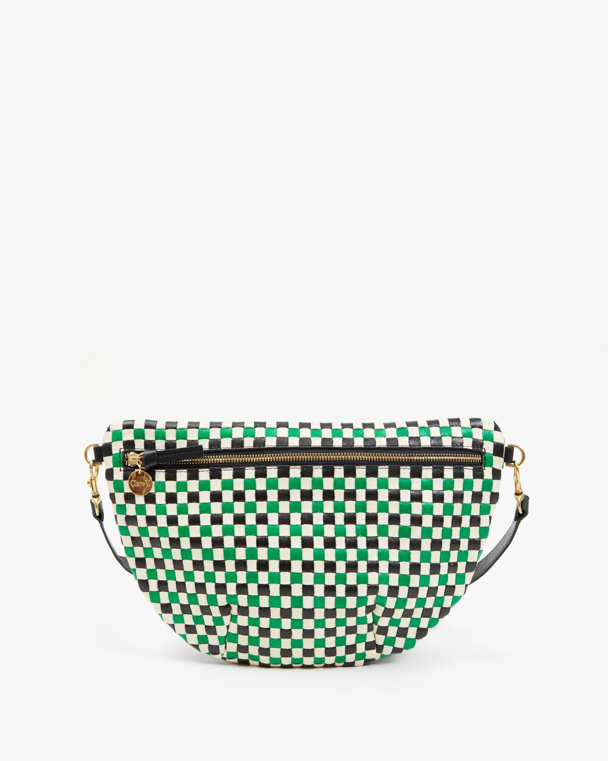 Clare V. Woven Checker Grande Fanny