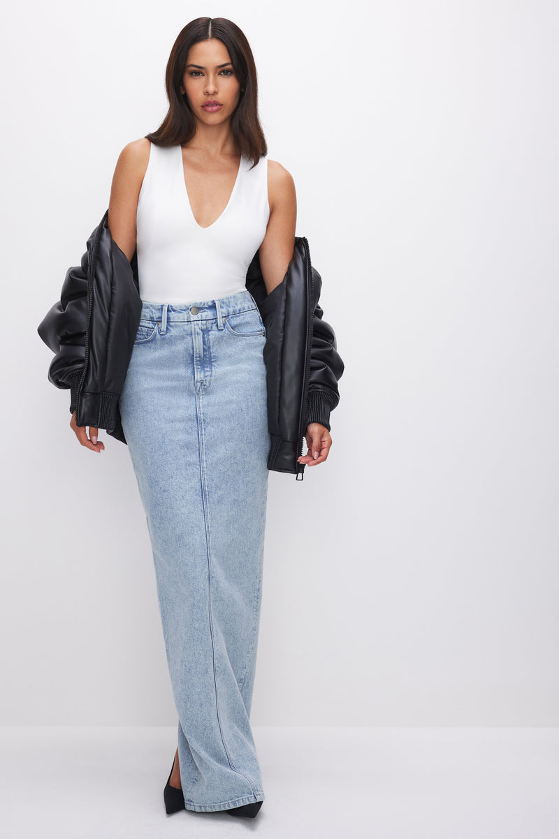 Good American Sculpting Deep V Tank Bodysuit