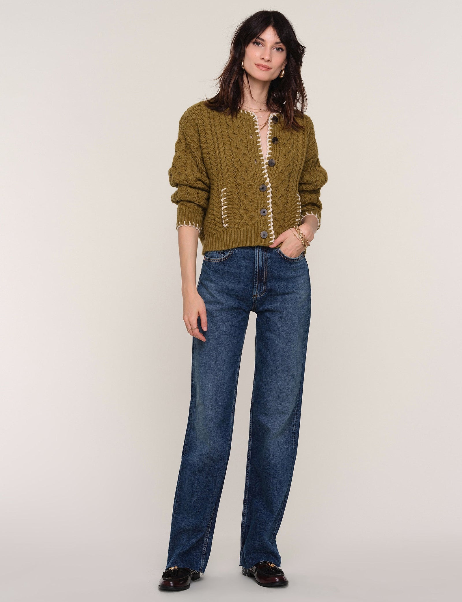 Heartloom Renoir Cardi Moss