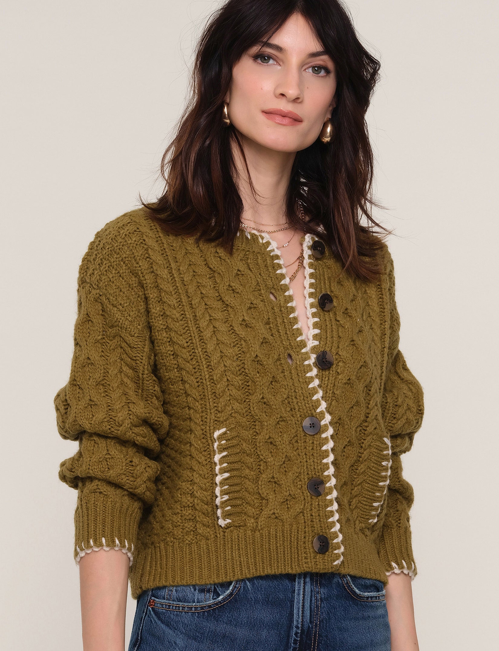 Heartloom Renoir Cardi Moss