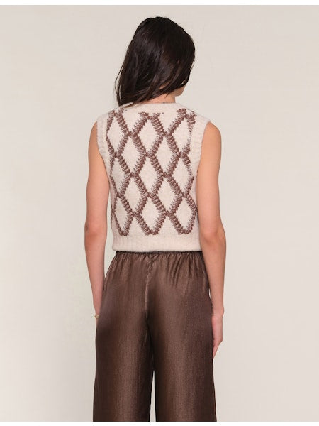 Heartloom Mina Vest Ecru