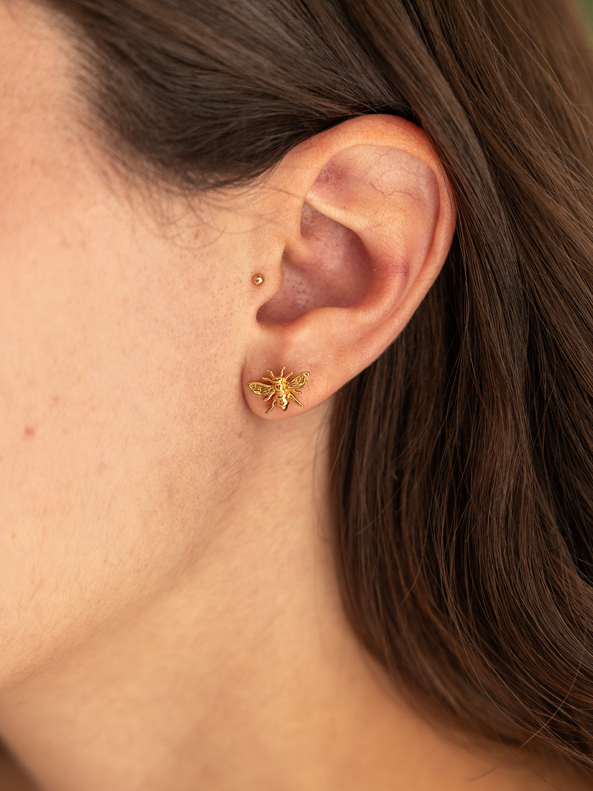 The Land of Salt Honey Bee Stud Earrings