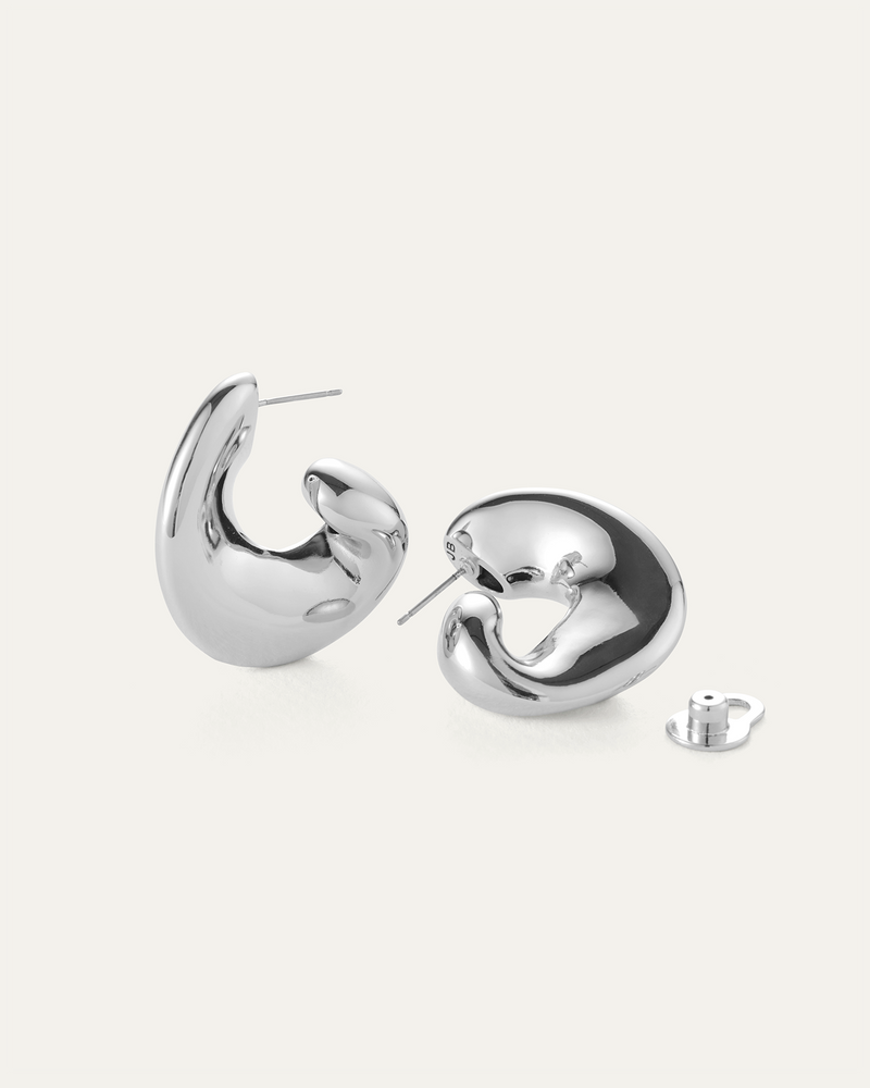 Jenny Bird Gigi Hoop Earrings Silver
