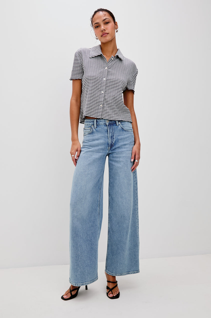Rails Limon Button Down in Navy Gingham