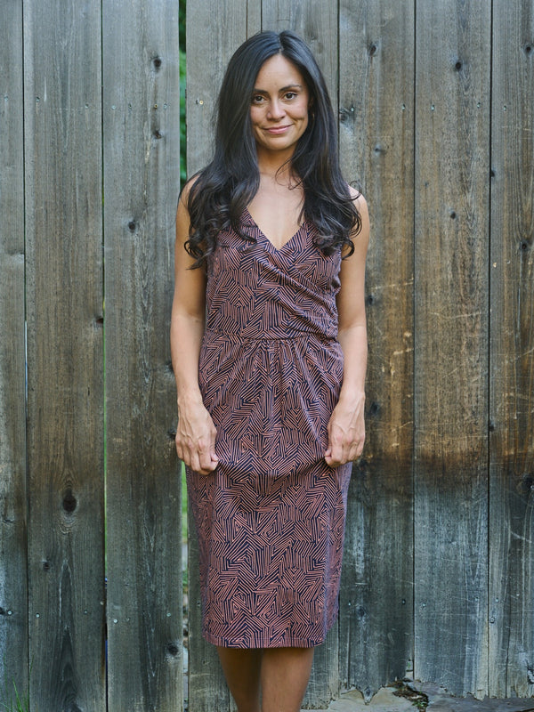 Mata Traders Danica Wrap Dress Tree Rings Blue