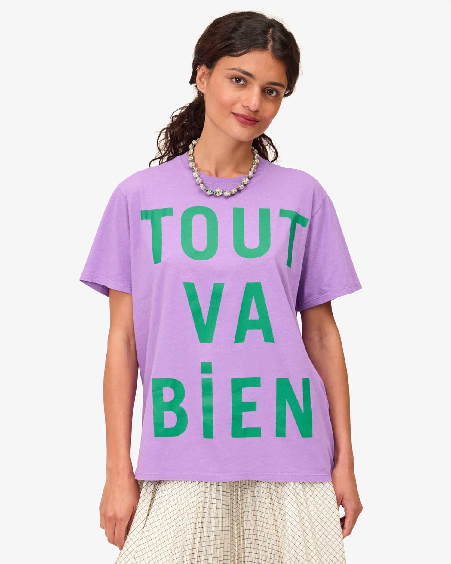 Clare V. Tout Va Bien Original Tee Faded Wild Purple