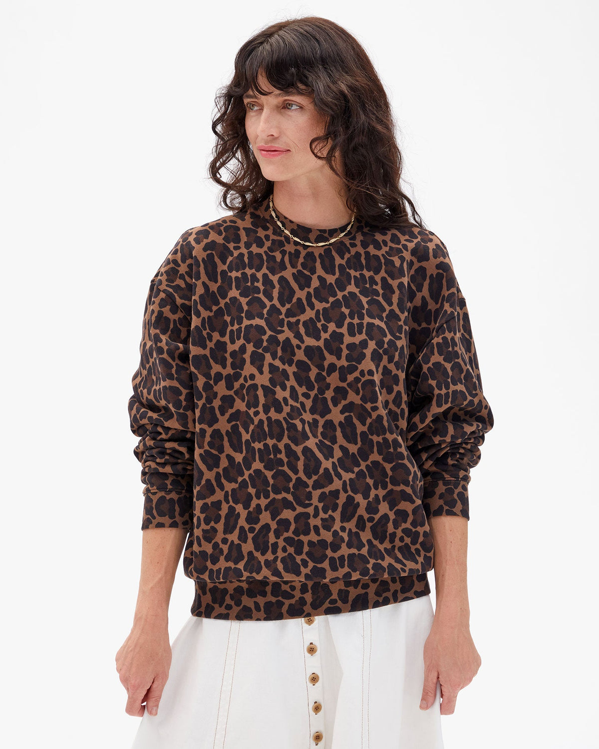 Clare V. Double Jag Oversized Sweatshirt
