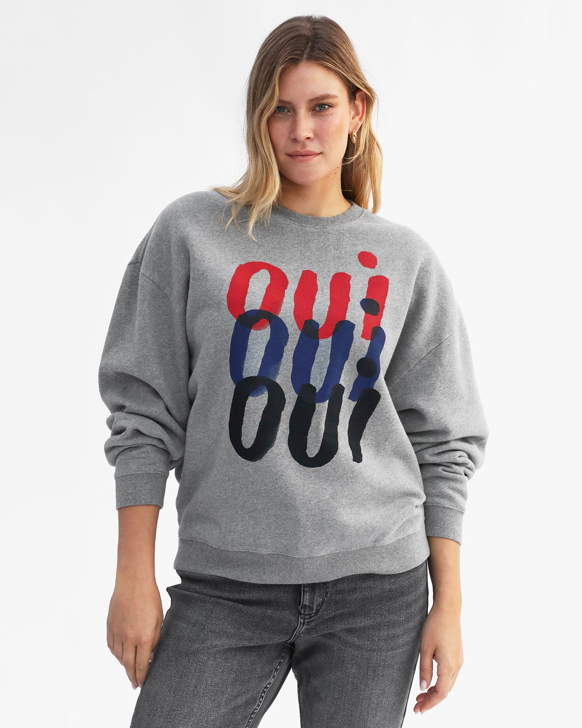 Clare V. Oversized Sweatshirt Triple Oui