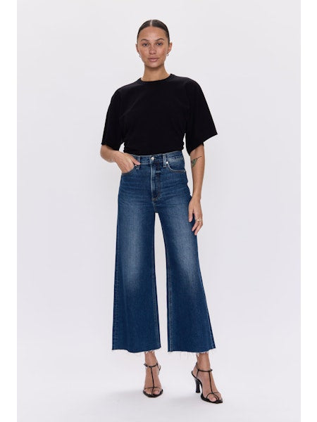 PISTOLA Lana Crop Wide Leg Jean in Broadway