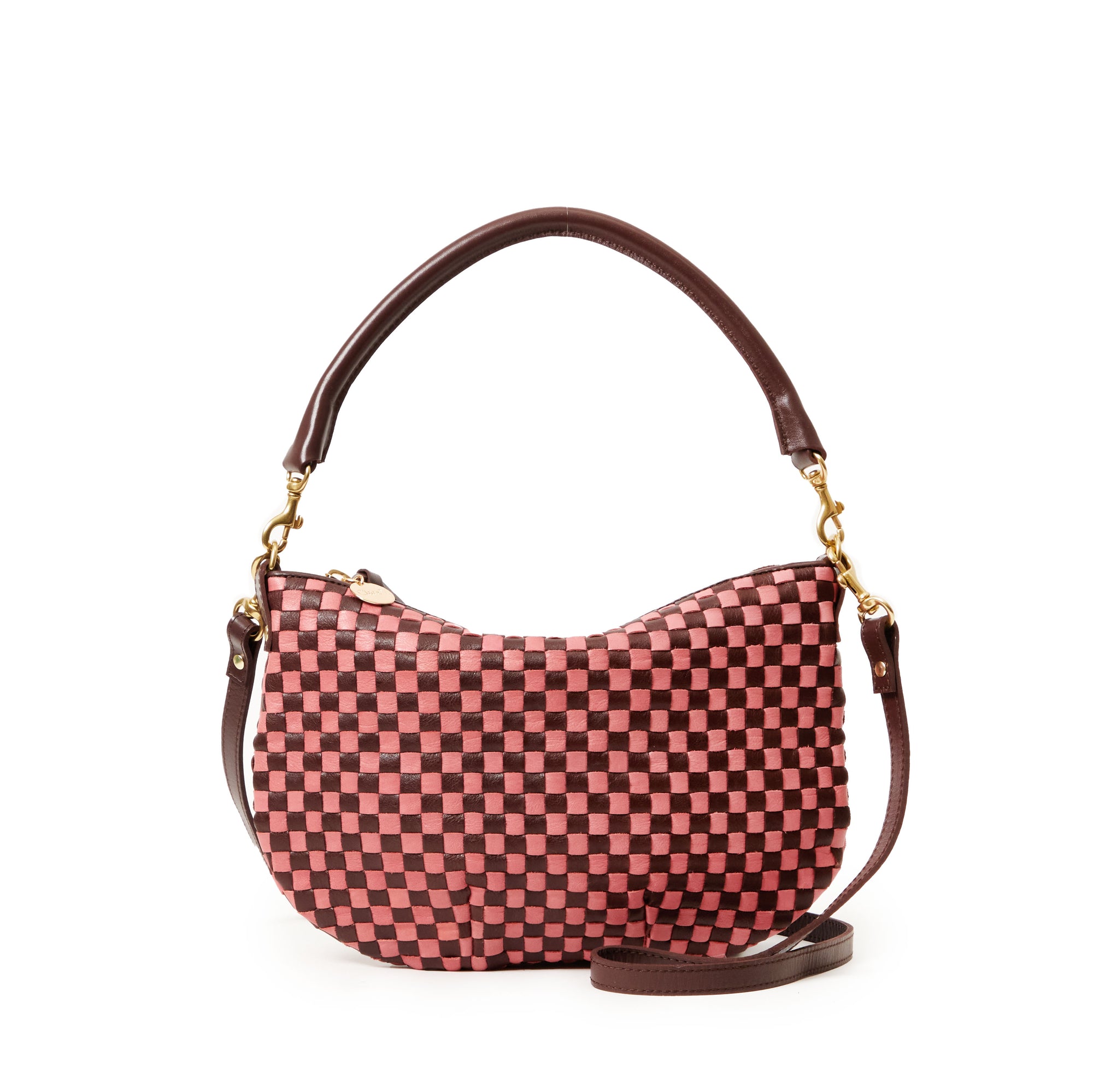 Clare V. Petit Moyen Woven Messenger
