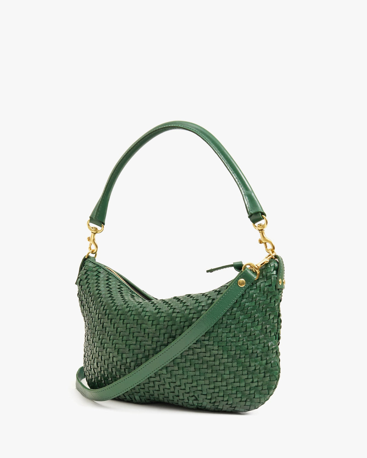 Clare V. Petit Moyen Woven Messenger