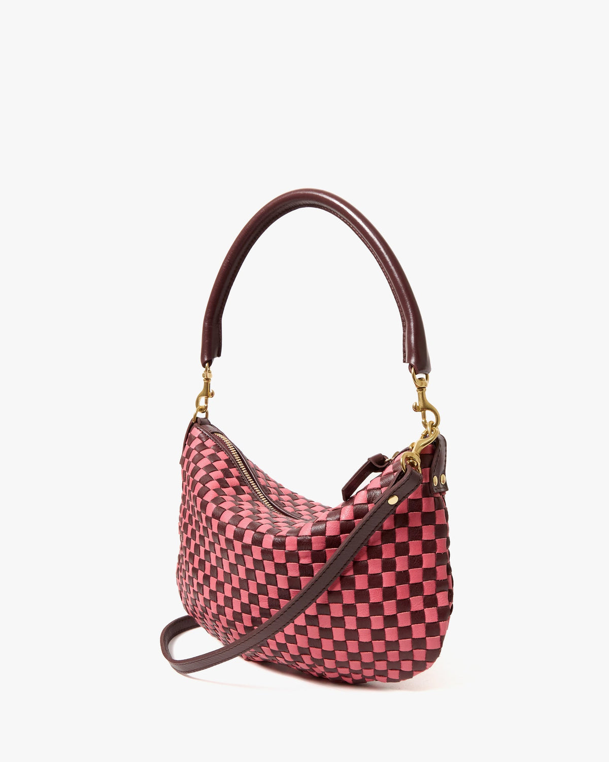 Clare V. Petit Moyen Woven Messenger