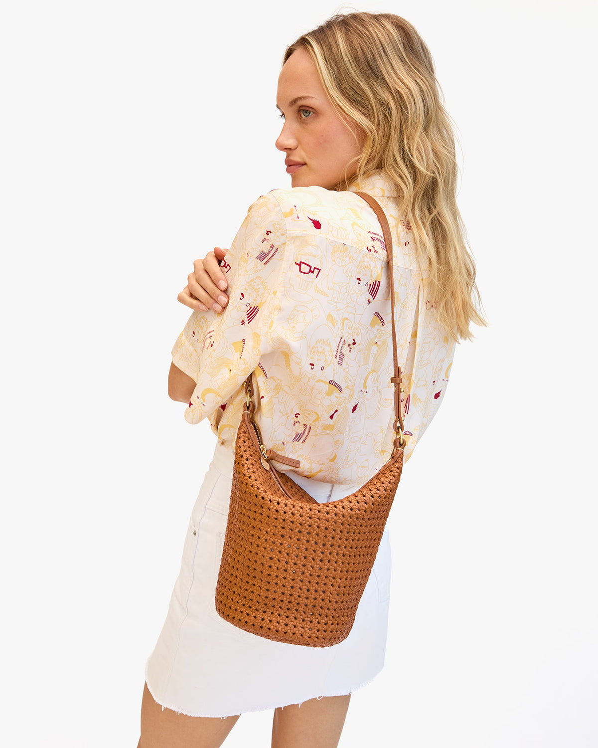 Clare V. Petit Jeanne in Tan Rattan