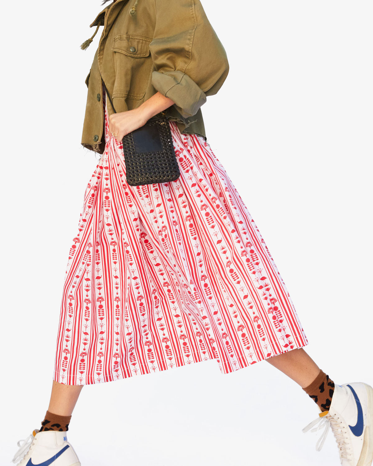 Clare V. Woven Checker Poche