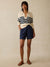 Faherty Laguna Linen Bayview Short navy