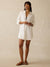 Faherty Dune Cotton Gauze Haze Shirtdress / Coverup White