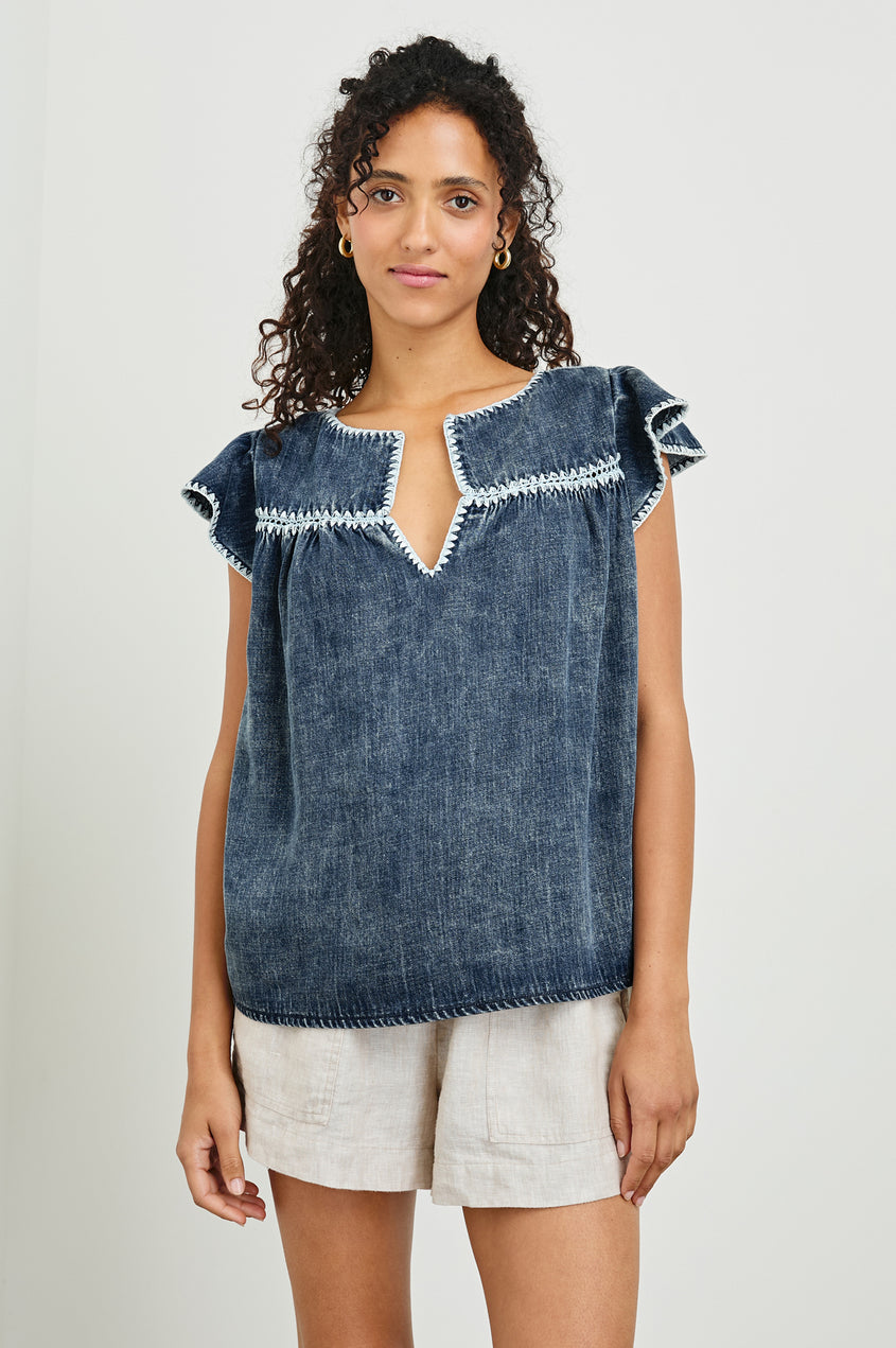 Rails Tafia Top Classic Blue