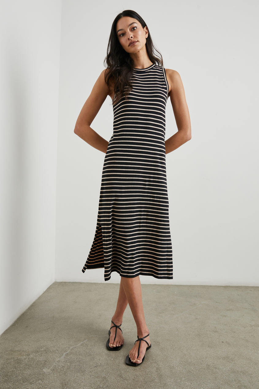 Rails The Tank Dress in Black Birch Stripe