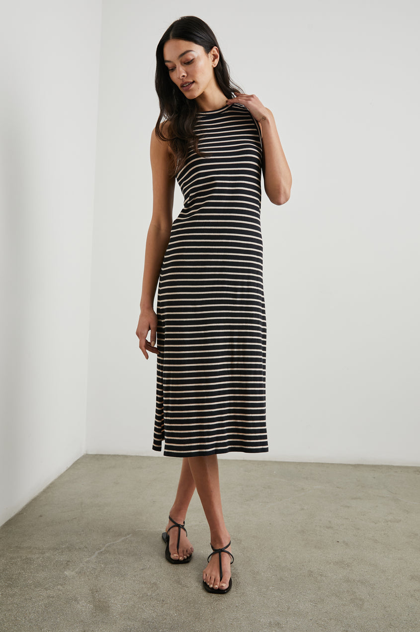 Rails The Tank Dress in Black Birch Stripe